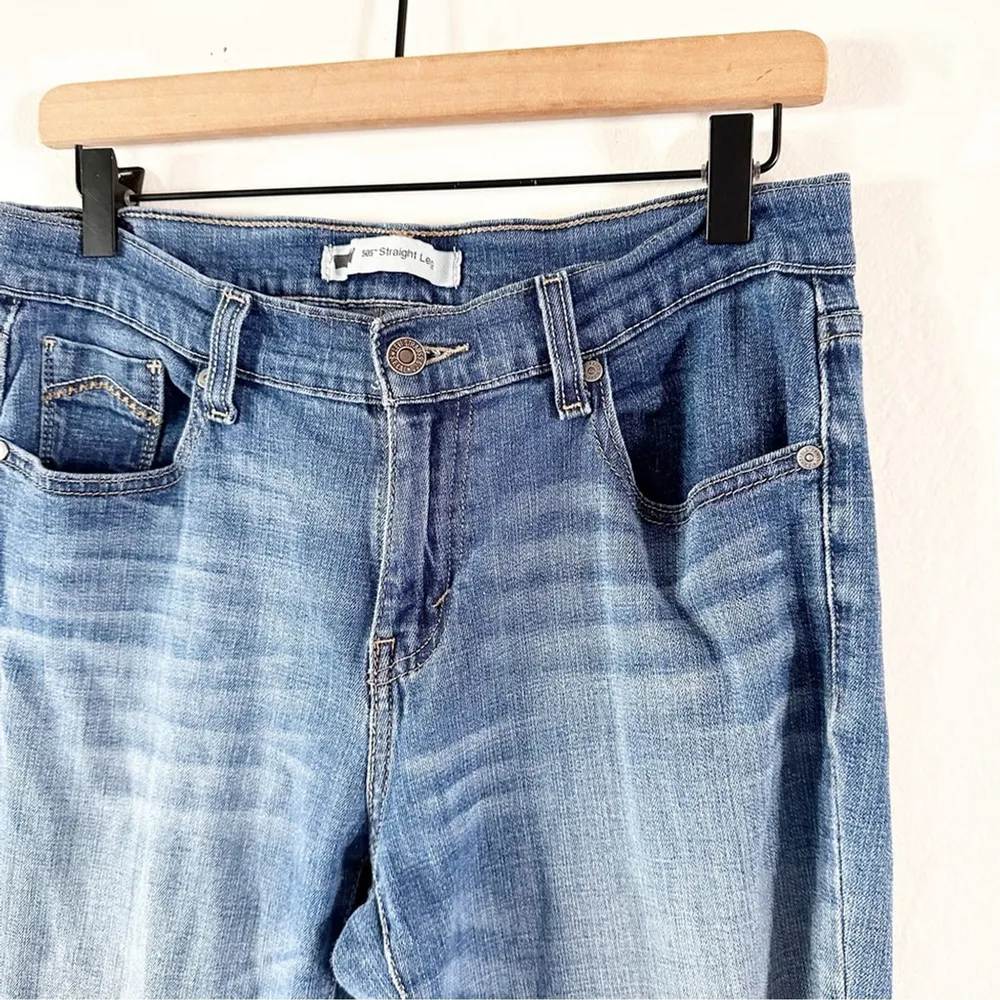 Levi’s 505 Straight Leg Jeans Women’s W29 L32 Blue Mid Rise Stretch Denim - Image 2