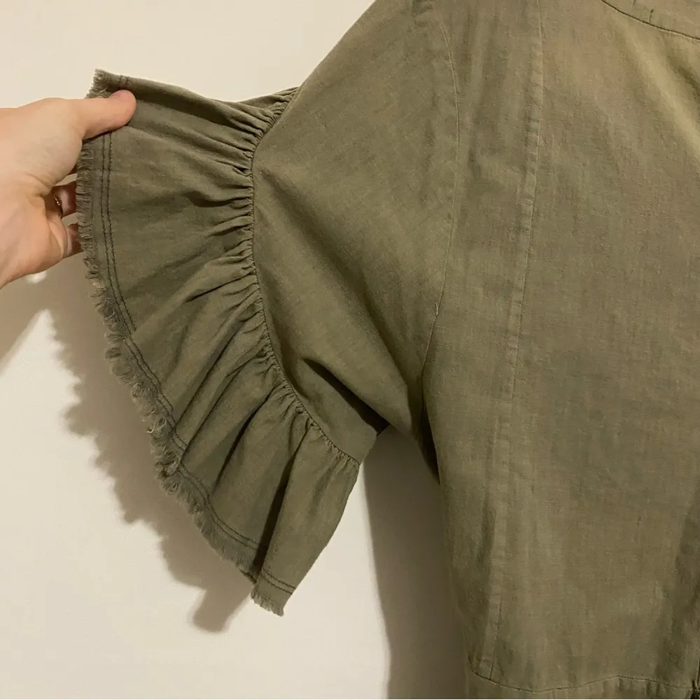 Isabel Marant Etoile Olive Green Wrap Dress size 38 - Image 8