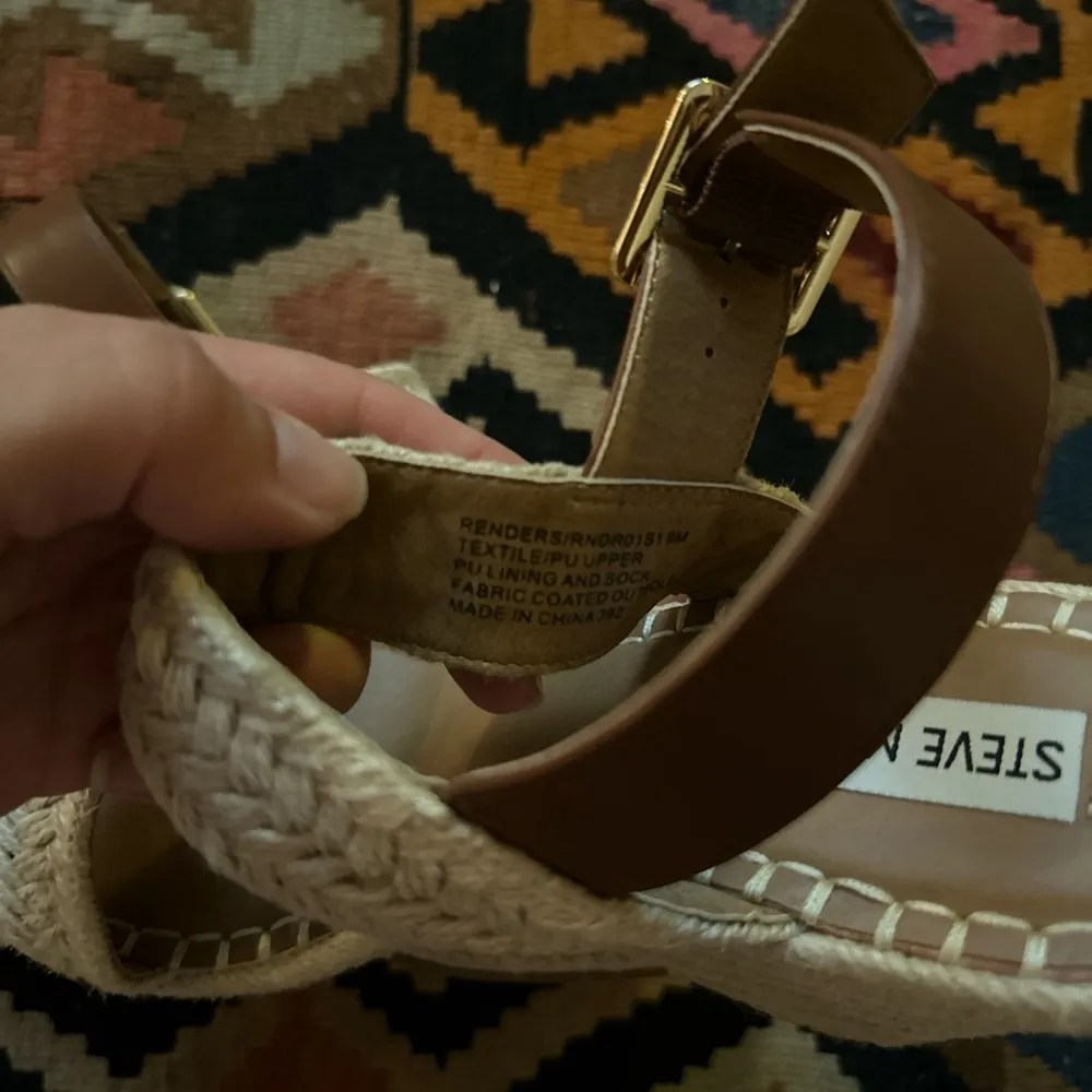 Rope braid wedge platform sandal comfort resort wear Steve Madden casual - Image 4