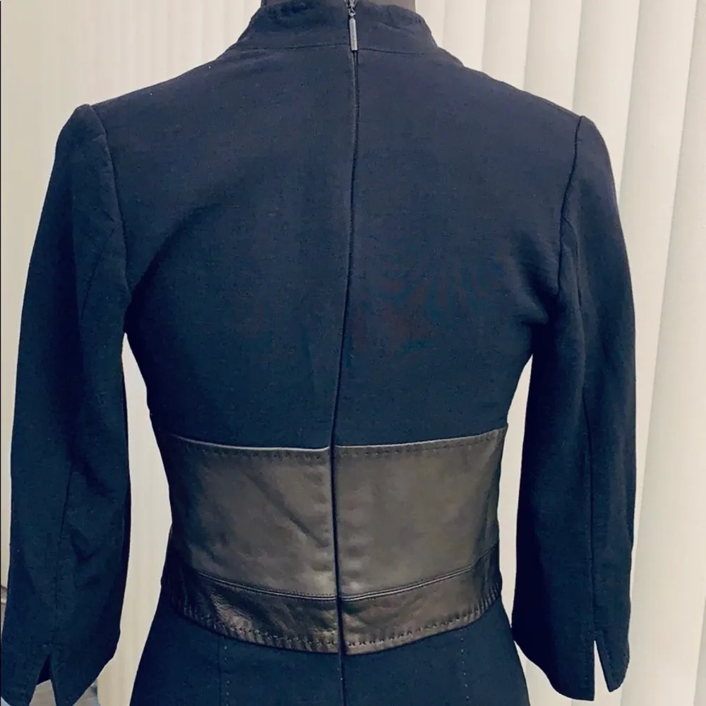 Anne Klein wool and leather dress. - Image 6