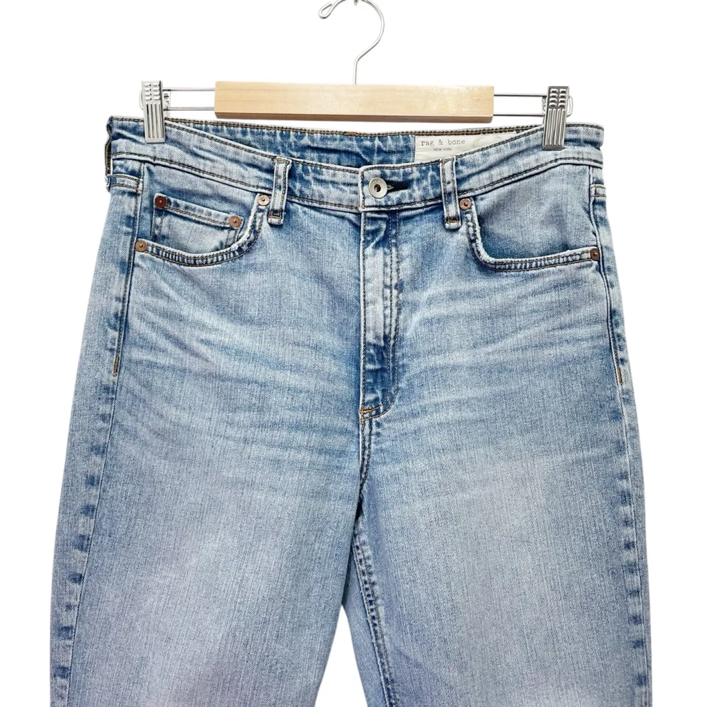 Rag & Bone Nina High Rise Ankle Cigarette Jeans Women’s Size 30 Lou Wash Raw Hem - Image 7