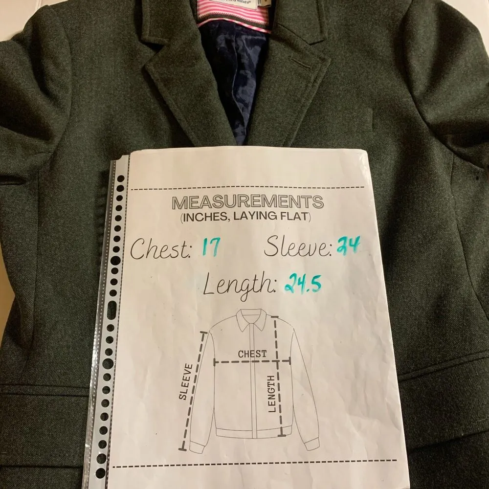 Vineyard Vines Women's Blazer Collegiate Wool Lined Jacket Size 6 Dark Green - Image 8