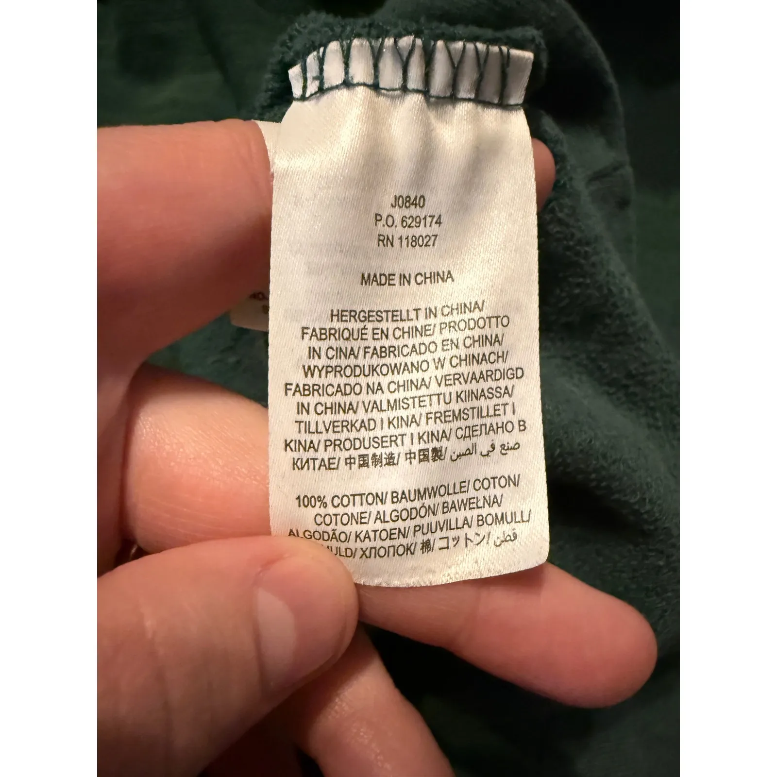 Boden Mabel Sweatshirt Dress Women's Size 8‎ Green Foil Sleeve Casual Pullover - Image 6