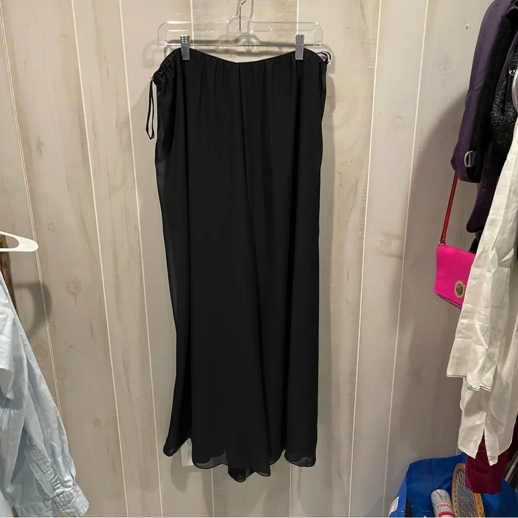 Cute Alex Evenings super wide leg chiffon elegant elastic waist pull on pants - Image 8