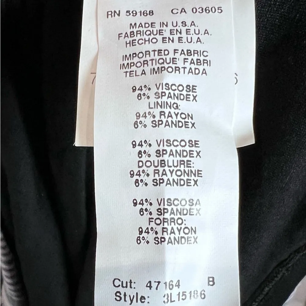 Palais Diamond long sleeve pink white & black dress size medium NWOT - Image 6