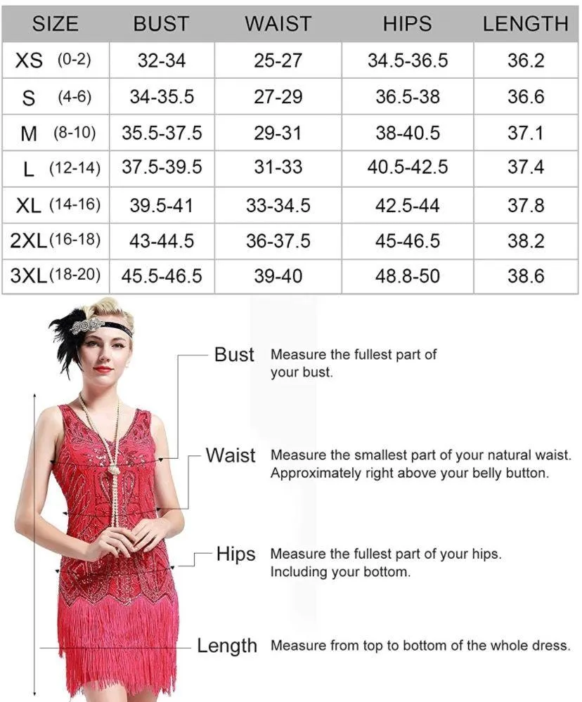 Roaring 20s Flapper Dress Black Size XS - Image 5