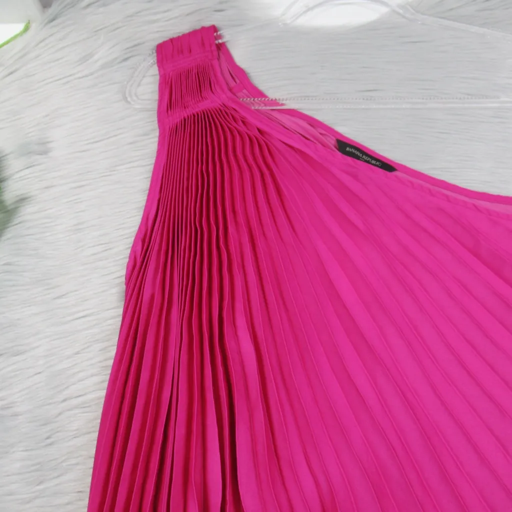 BANANA REPUBLIC One Shoulder Pleated Cocktail Swing Dress NWT Women's Size Small - Image 9
