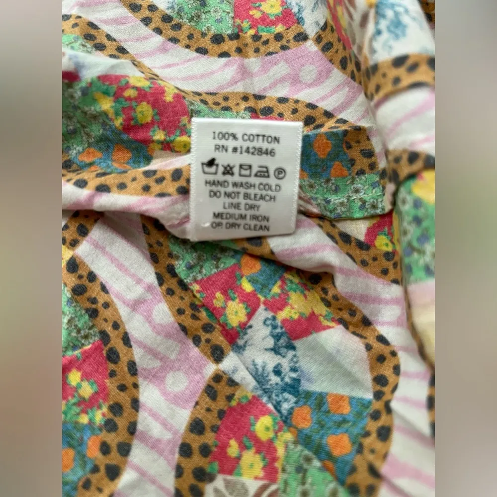 RHODE Dress Maggie Printed Sundress Midi Smocked Square Neck Sundress Small Red - Image 6