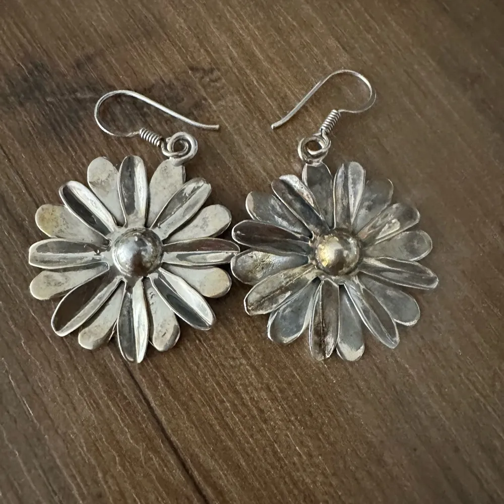 925 México Silver Floral Earrings - Image 5