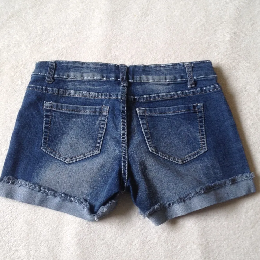 Jane Doe Studded High Waist Embellished | Studded Denim Shorts Blue Size 28 - Image 6