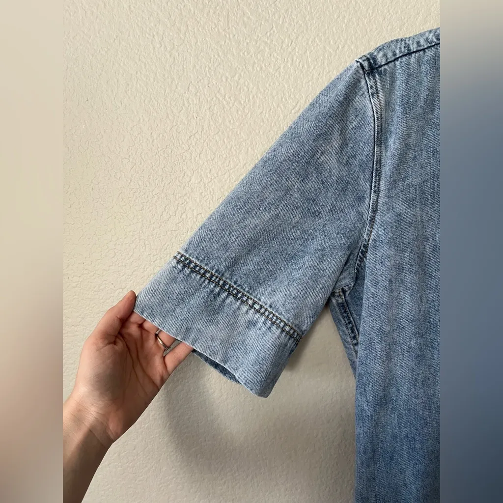 Rails Chancey Faded Indigo Short Sleeve Denim Dress Womens Size M - Image 5