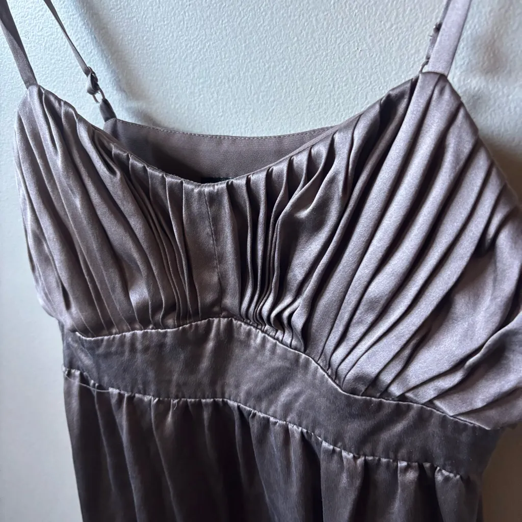 INC International Concepts Brown Silk Tank Top Size 6 - Image 2