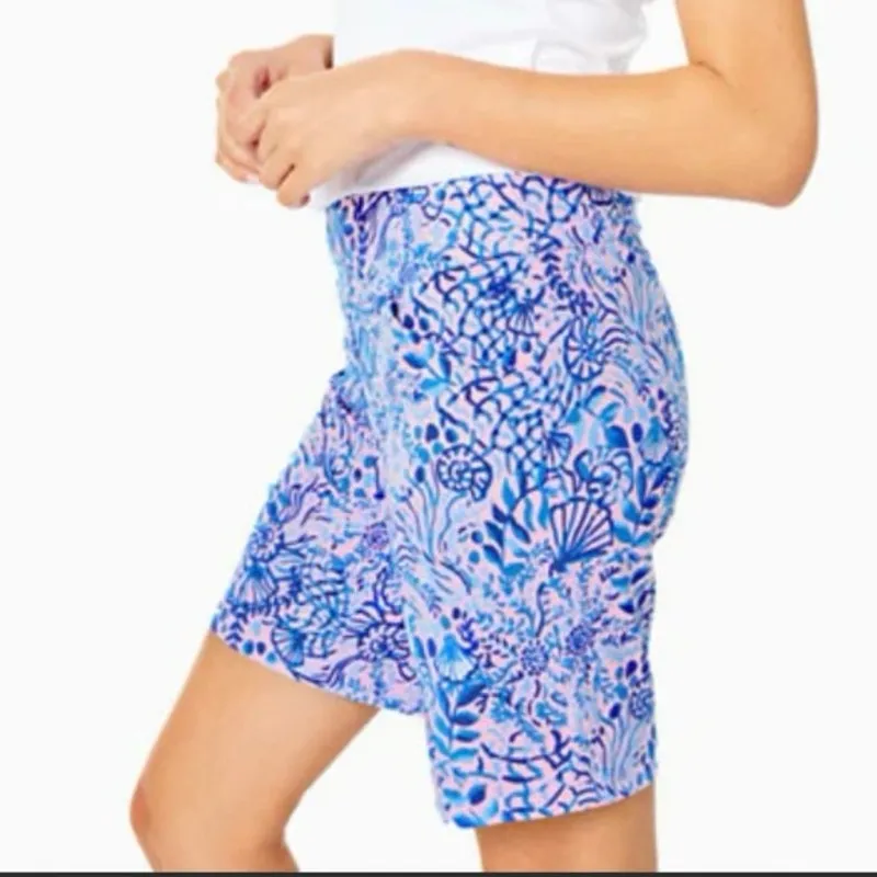 Lilly Pulitzer NEW UPF Luxletic Reid Short Calla Lilly Pink High‎ Tides Size 00 - Image 3