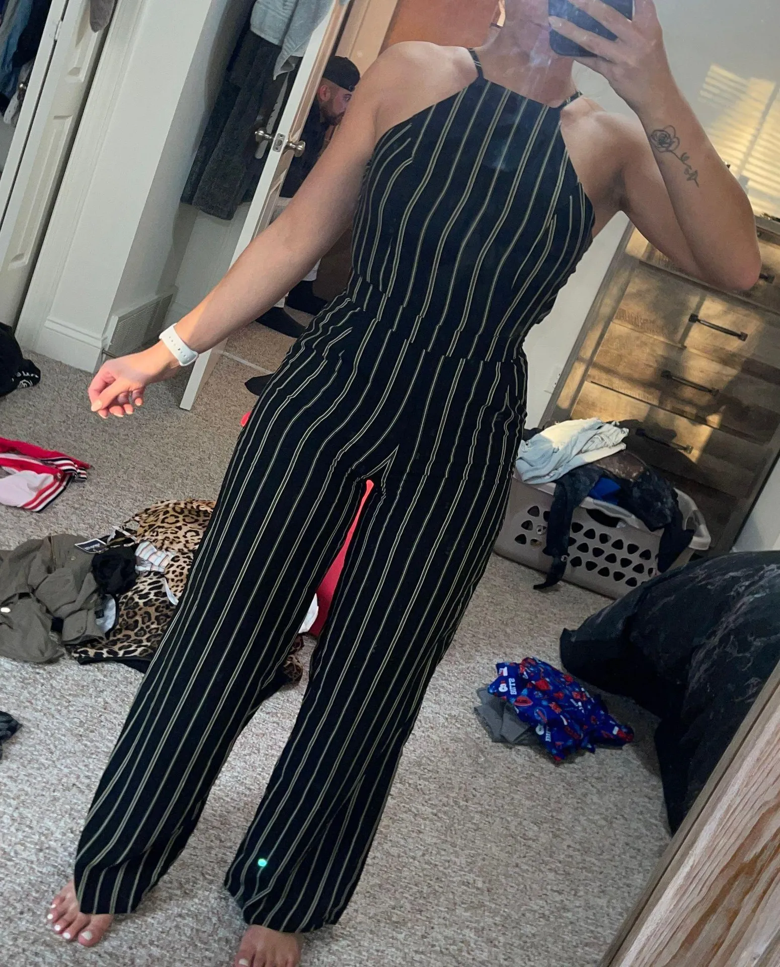 Black Jump Suit Open Back - Image 2