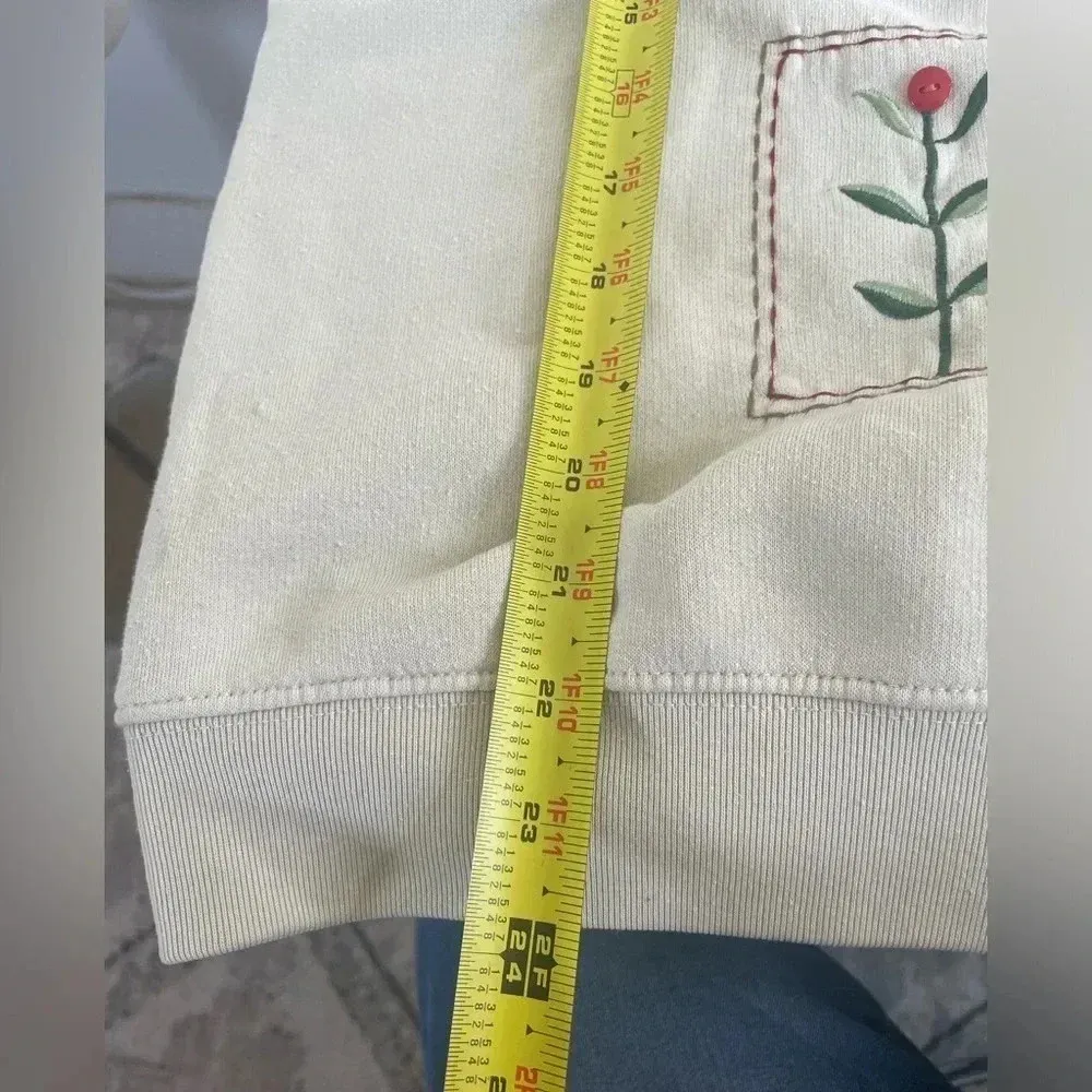 Vintage Grandma style Extra Shenanigans‎ Button Front Embroidered Apples 2X 0186 Red - Image 6