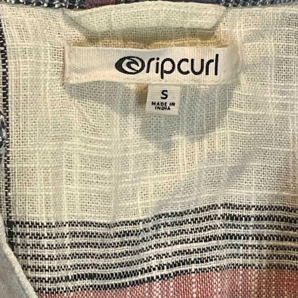 Rip Curl Plaid Textured Cotton Popover - size Small - Image 5
