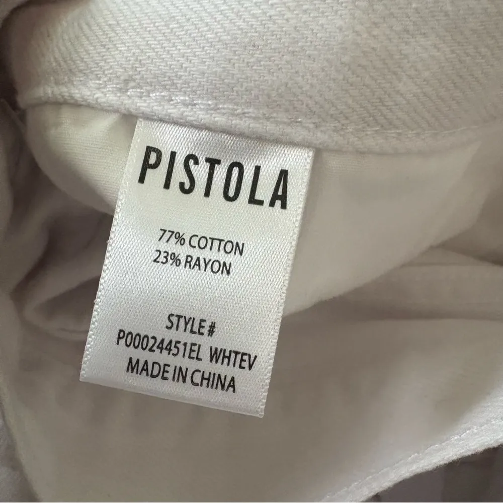 Pistola White Denim Shorts Size 33 - Image 7