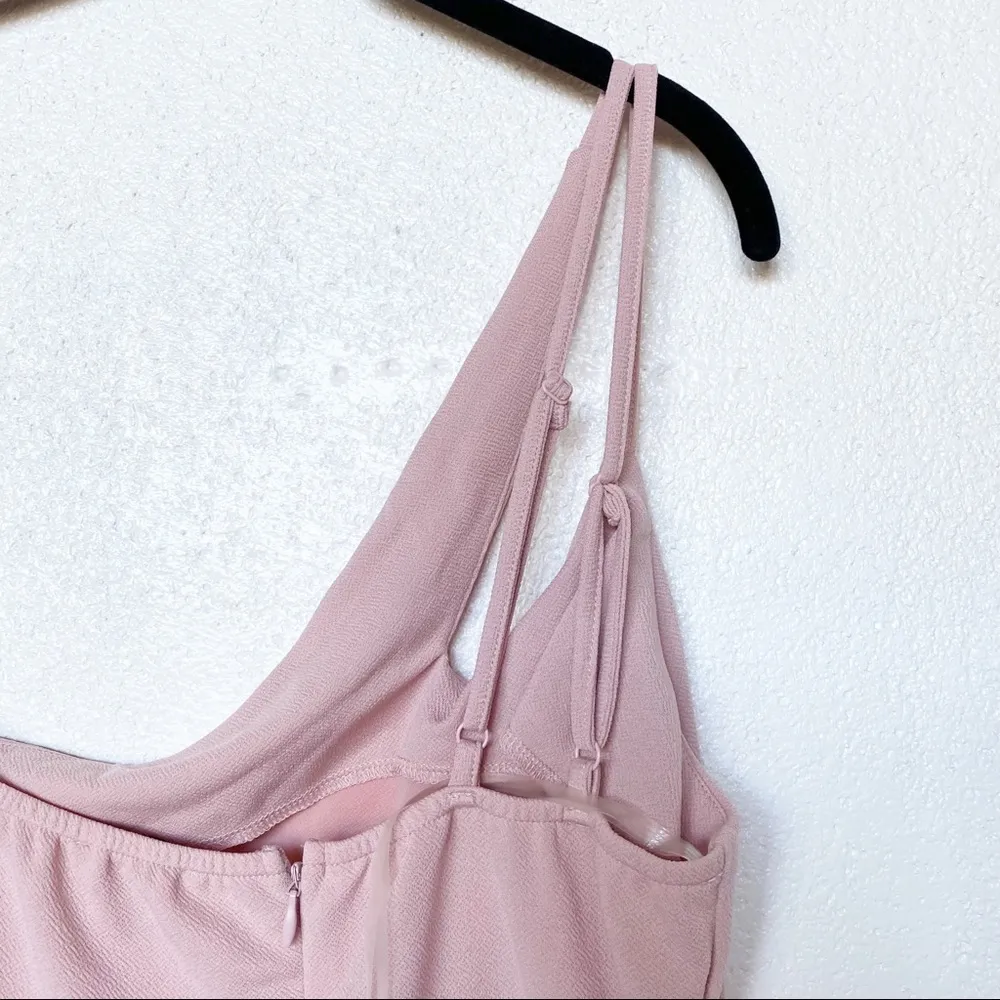 Favlux Fashion Pink One Shoulder Jumpsuit Size Medium - Image 7