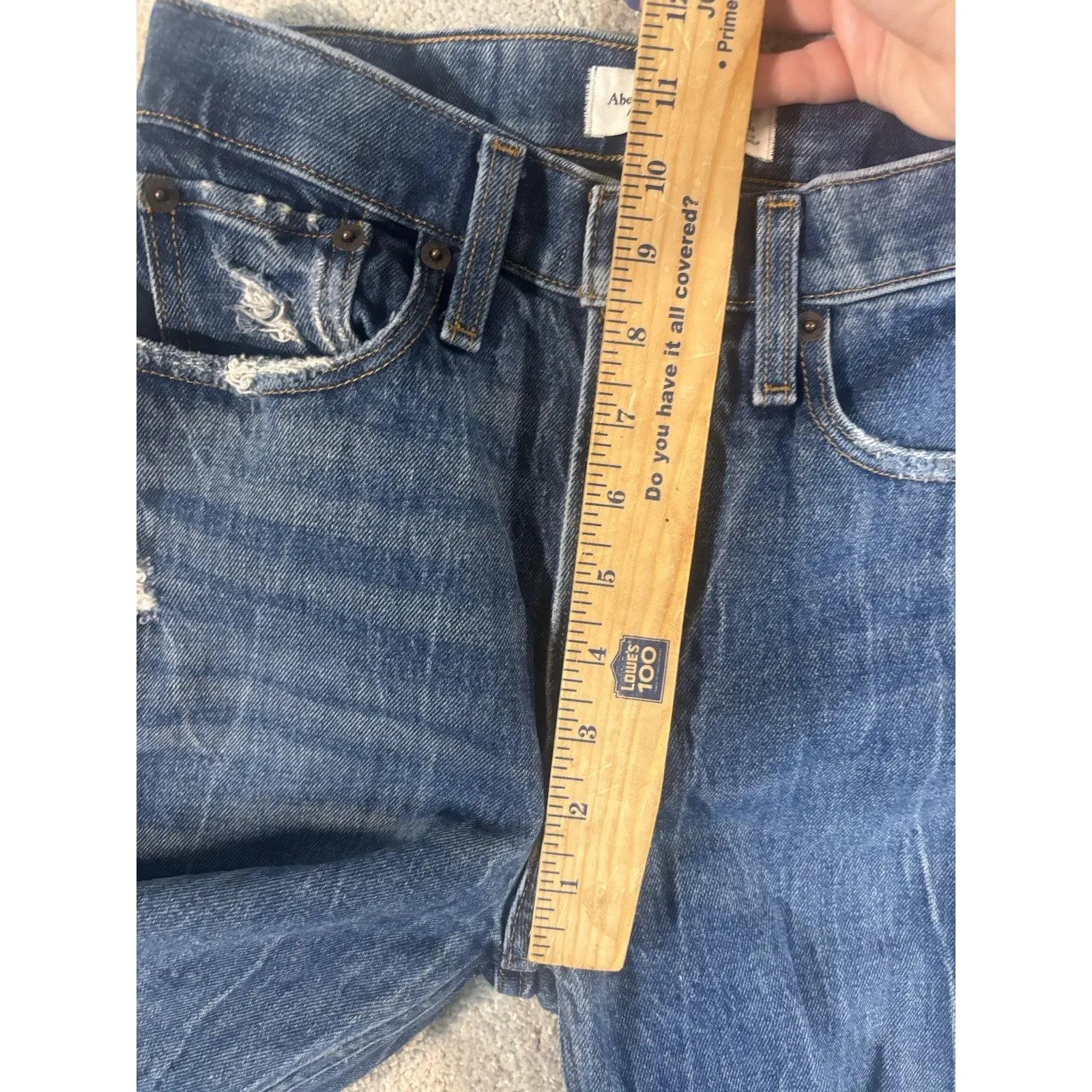 abercrombie &‎ fitch high rise mom jean 24/00s distressed - Image 8