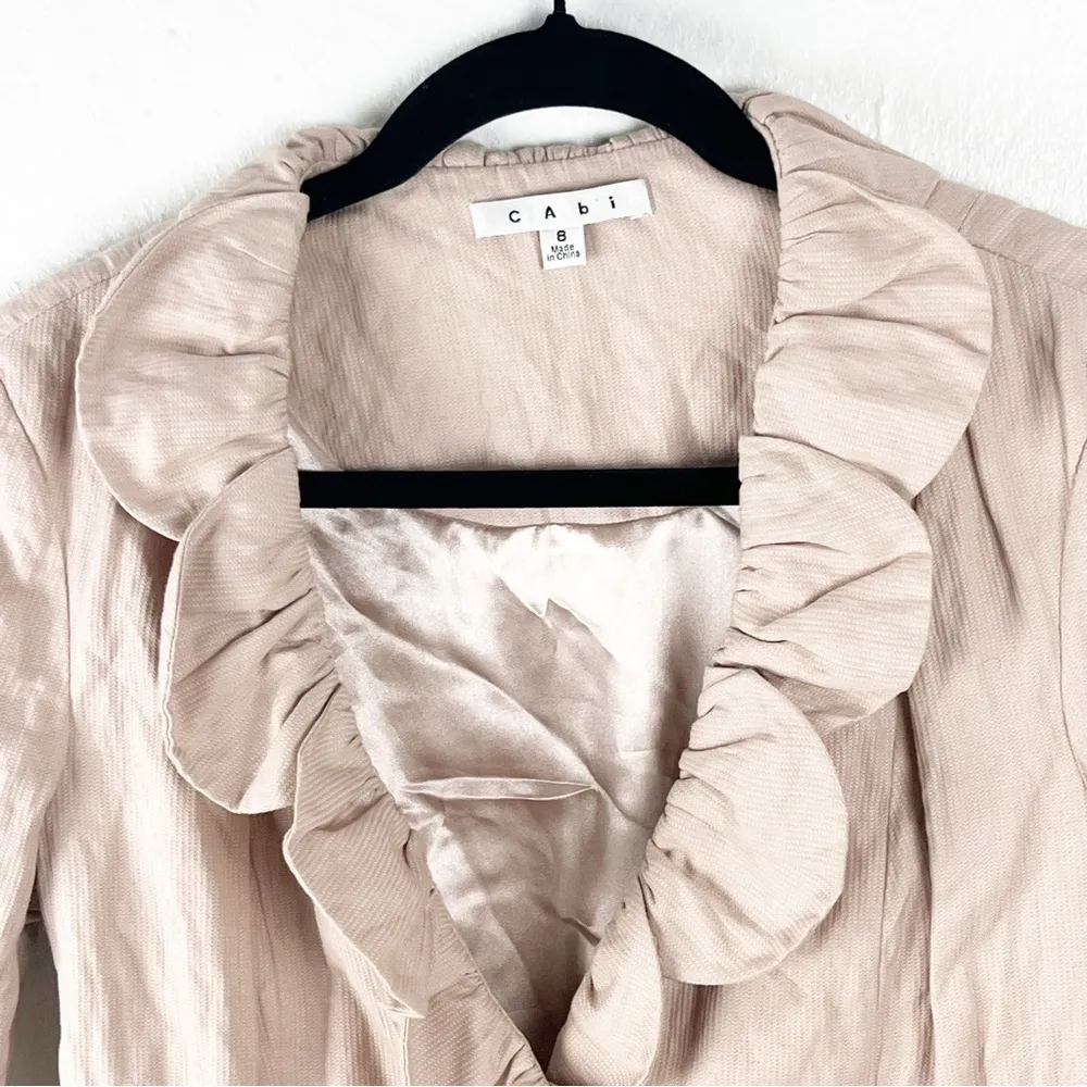 CABI Rose Petal Blush Pink Three Buttons Lined 3/4 Sleeves Blazer #400, Size 8 - Image 11