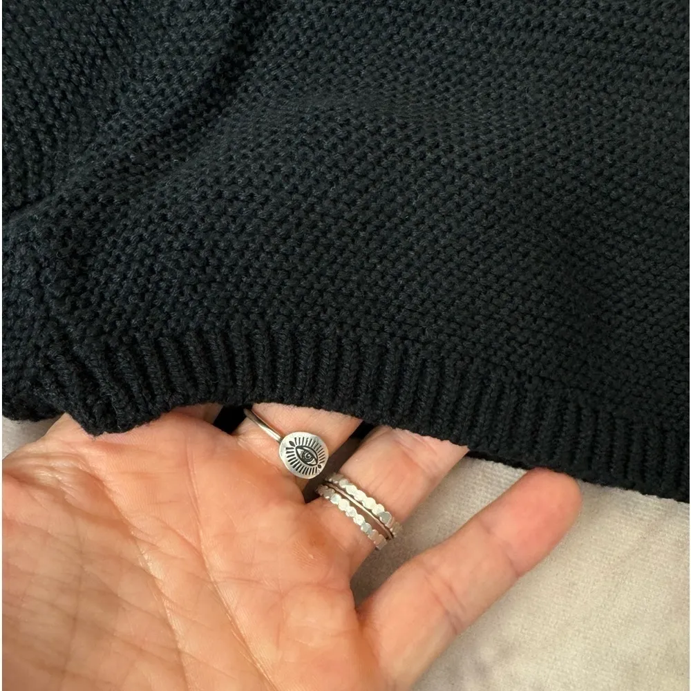 Women’s knitted sweater shorts with drawstring, black size small NWOT - Image 3