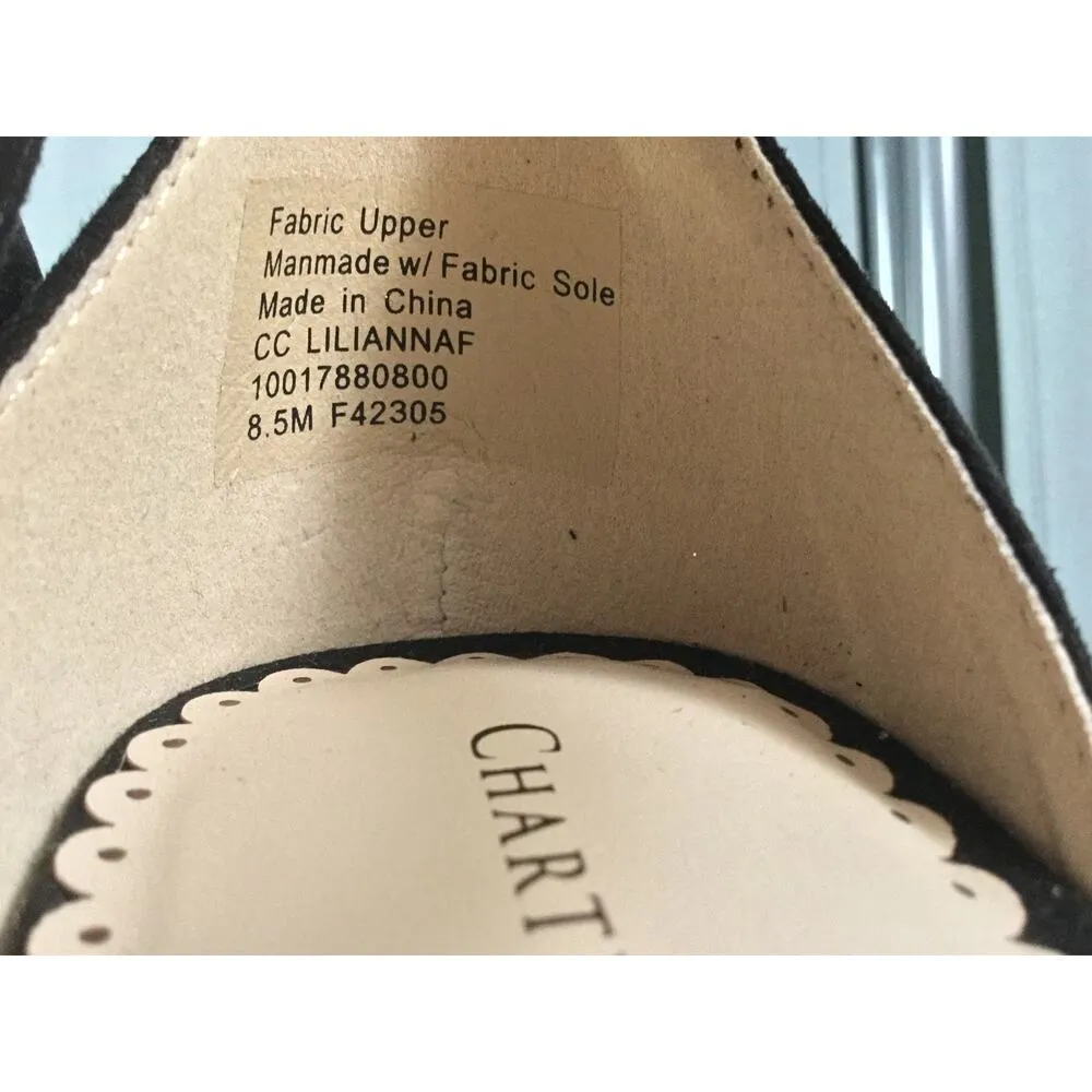 Charter Club Liliana Pump Heels Women's 8.5 M Black Suede Ankle Strap Open Toe - Image 4