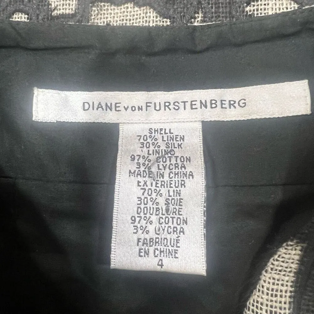 Diane von Furstenberg DVF Cougarette Pencil Skirt 4 Floral Cutout Pattern - Image 4