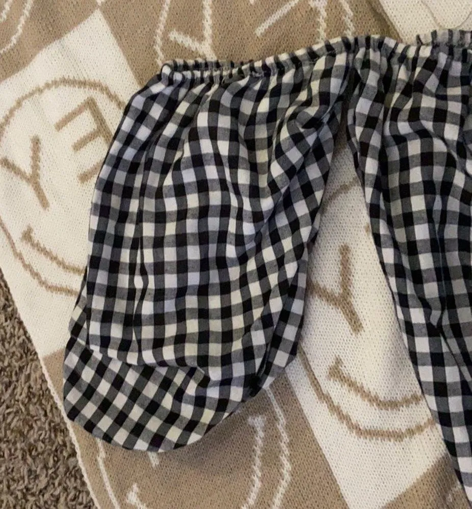 LF Parisian Gingham Off The Shoulder Puff Sleeve - Image 4