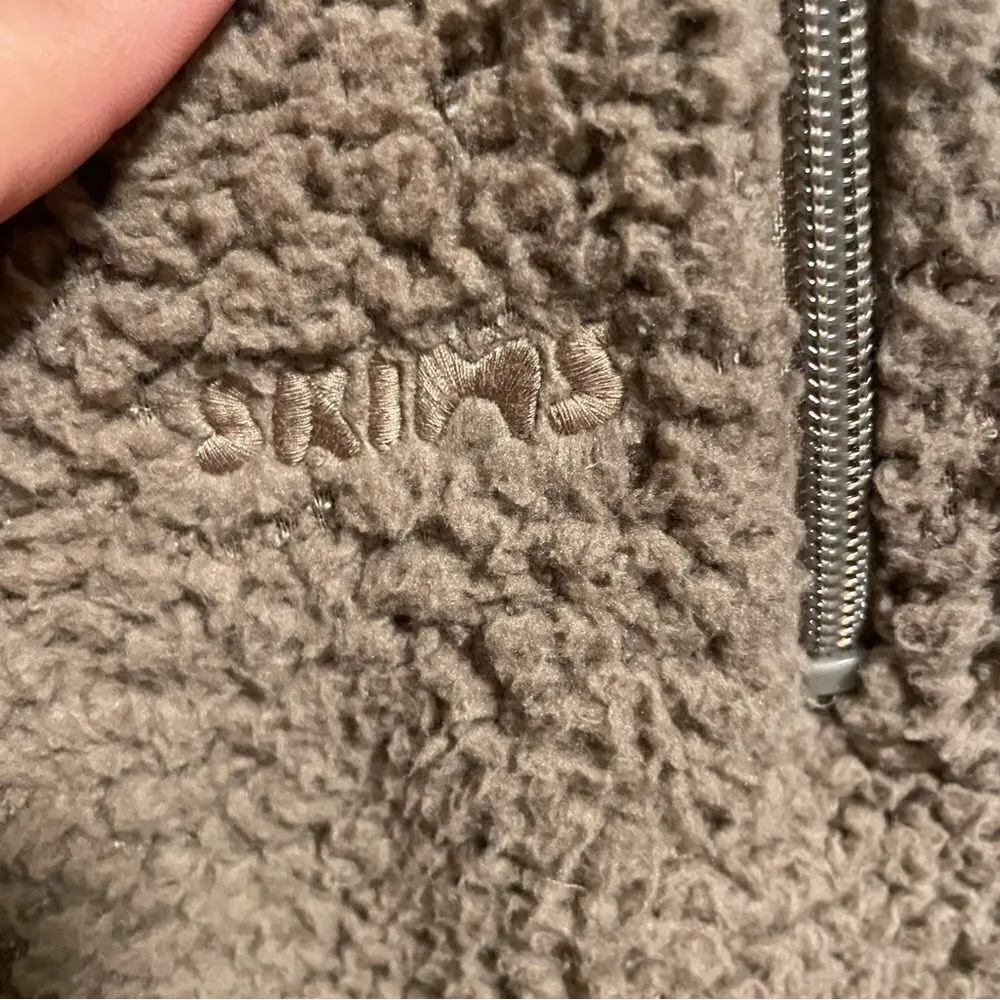 SKIMS Teddy Sherpa Wide Leg Lounge Track Pant- Size Small - Image 8