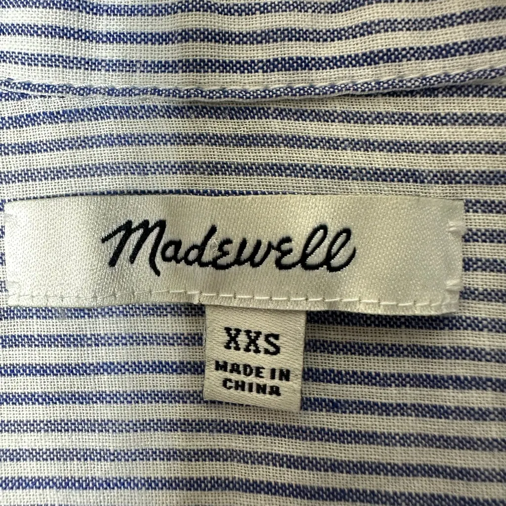 Madewell Embroidered Hilltop Shirt Brilliant Royal XXS - Image 6