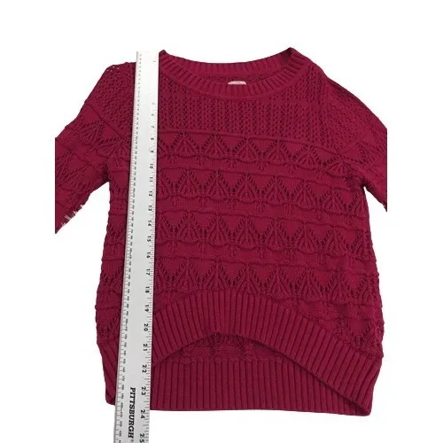 Cremieux Maroon Pink Chunky Knit Sweater‎ Size Medium - Image 3
