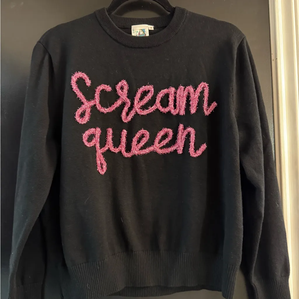 Queen of Sparkles Scream Queen sweater Pink - Image 3