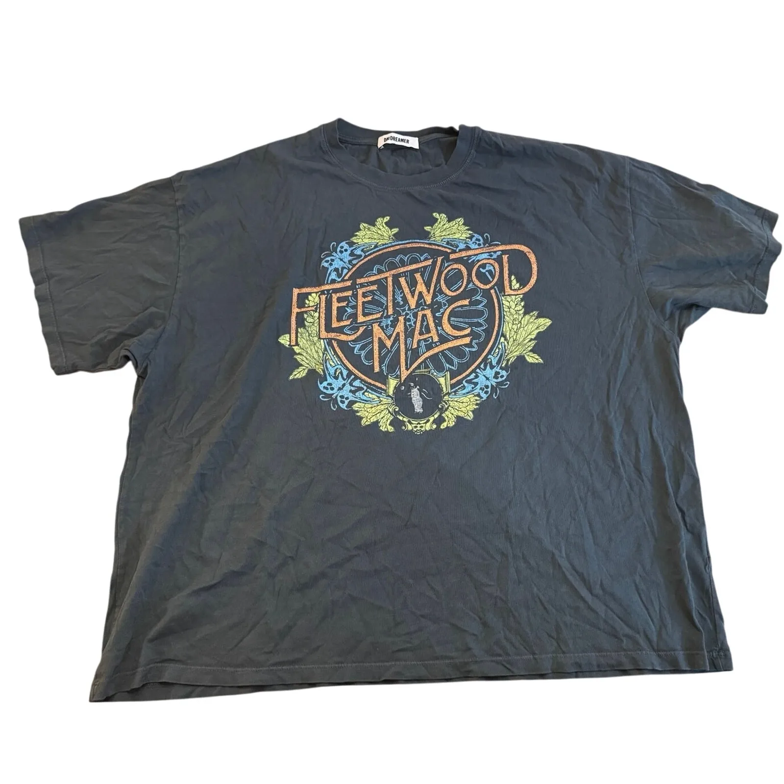 DAYDREAMER Fleetwood Mac Flower Crest Tee One Size P2P 27” New w/o Tag MSRP $98 - Image 5