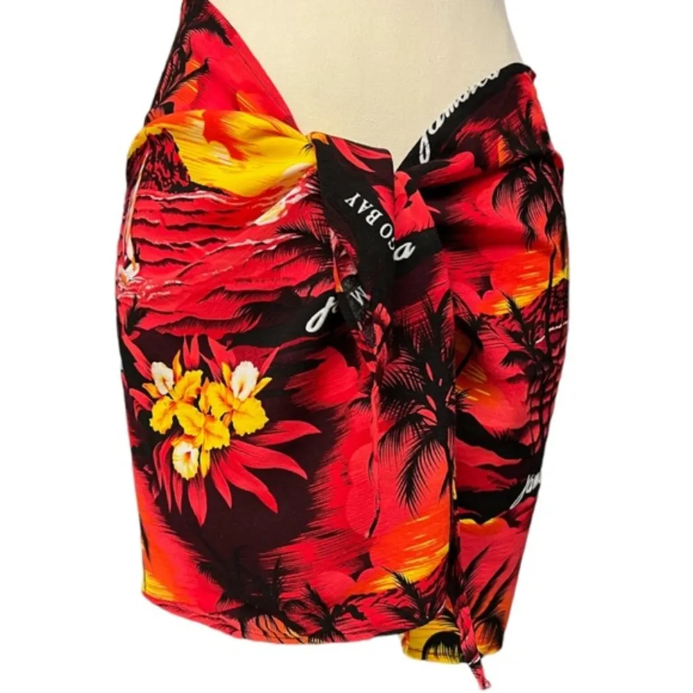 Colorful Swim Sarong Coverup Jamaica Red Size undefined - Image 5