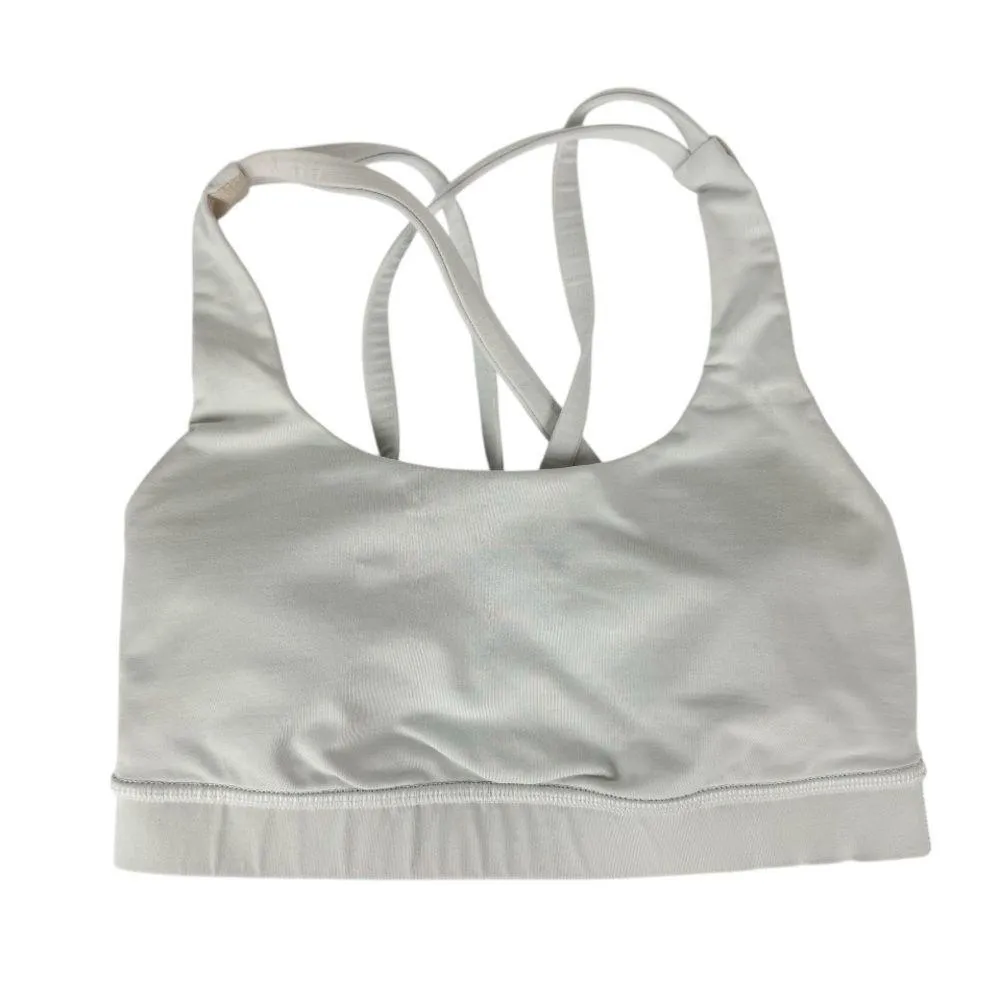 Lululemon Energy Sports Bra Sz 2 Luxtreme White Strappy Back - Image 4