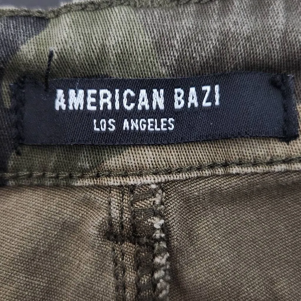American Bazi Green Camo Denim Joggers Size Medium Camouflage Joggers - Image 6