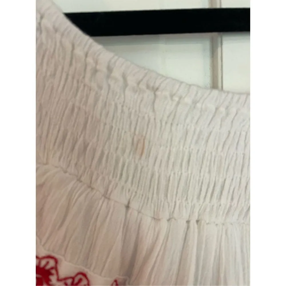 Muche muchette white gauze embroidered swing dress Size M - Image 6