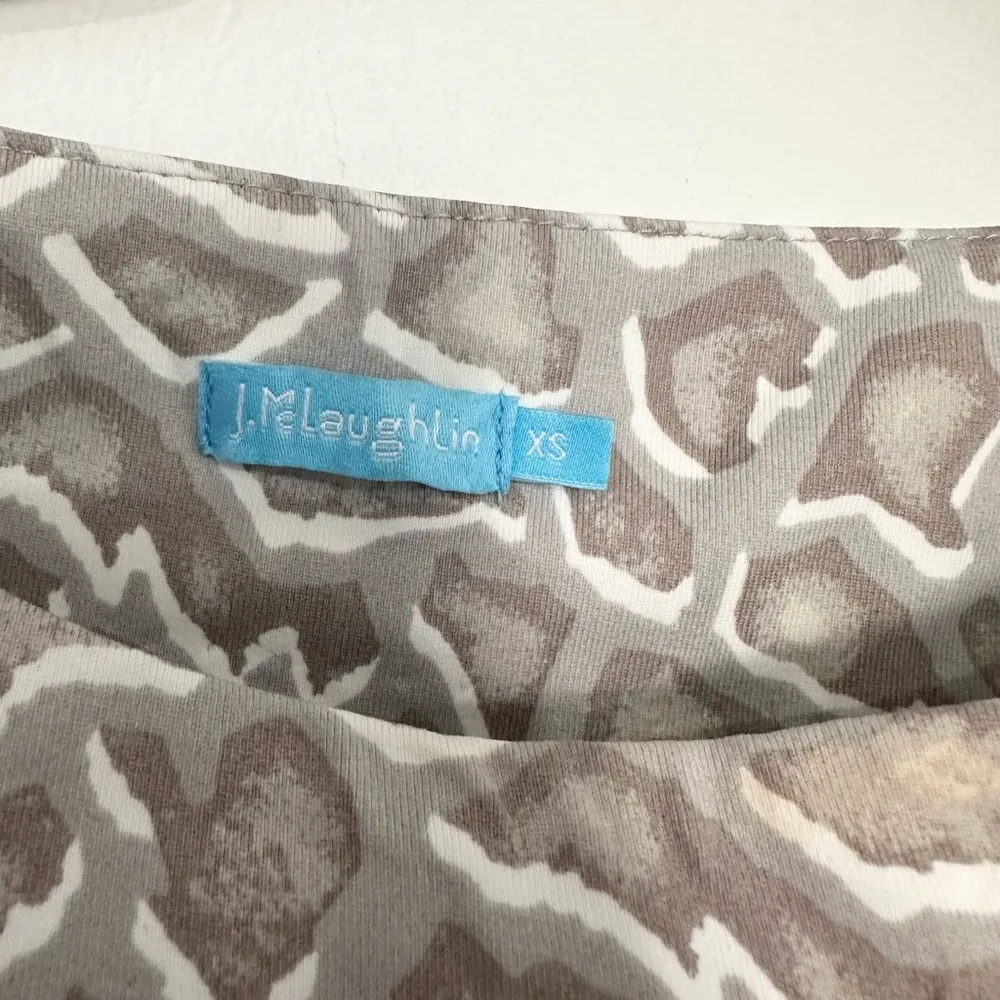 J. McLaughlin Sheath Dress Dark Grey Size XS fitted modest office - Image 2