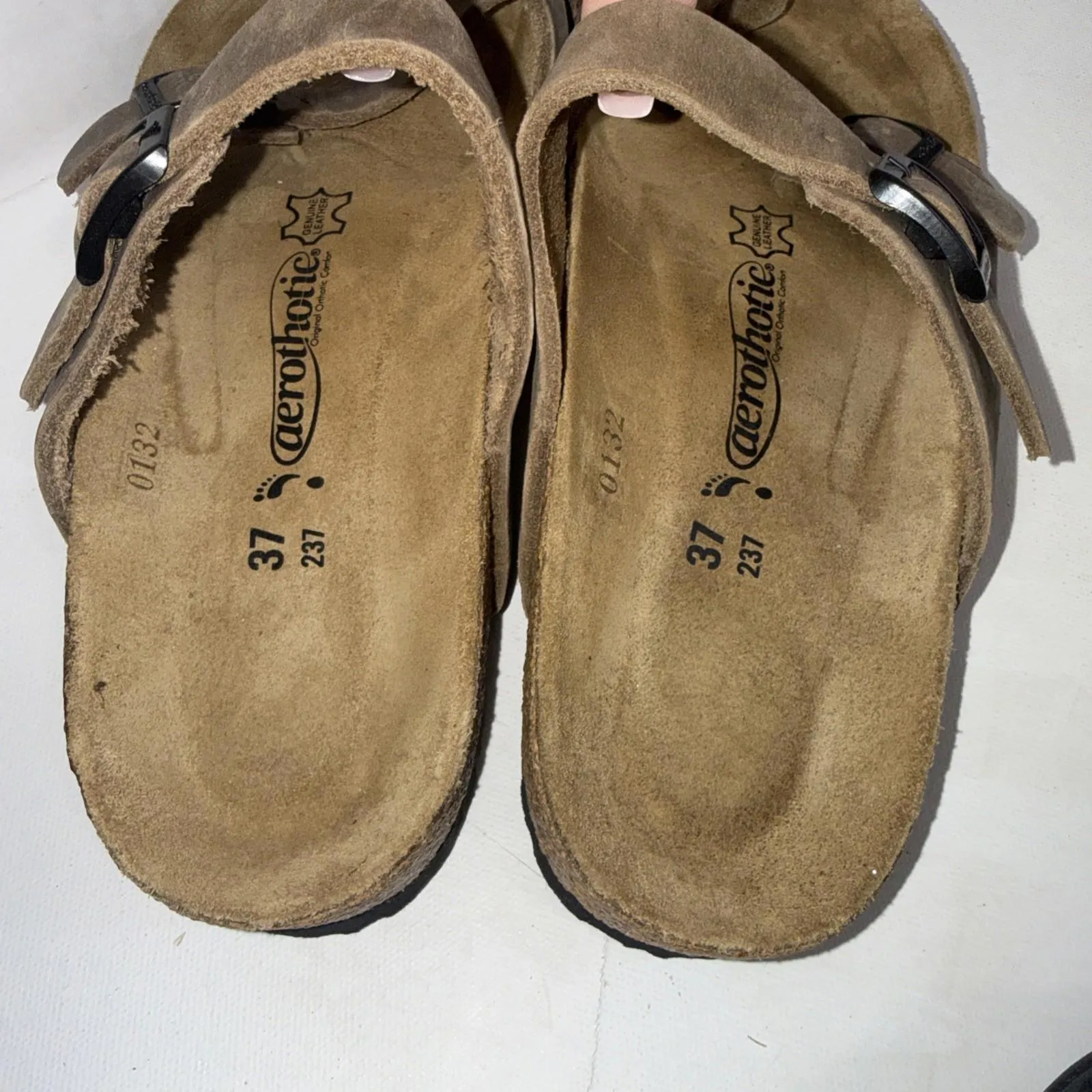 Aerothotic Leather Boho Gorpcore Outdoor Split Toe Cork Sandals Women’s Sz 37 - Image 7