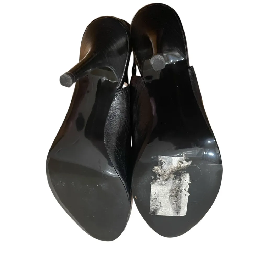 Tahari Lacey Slingback Peep Toe Stiletto Heel Pumps Black Women Size 11M - Image 9