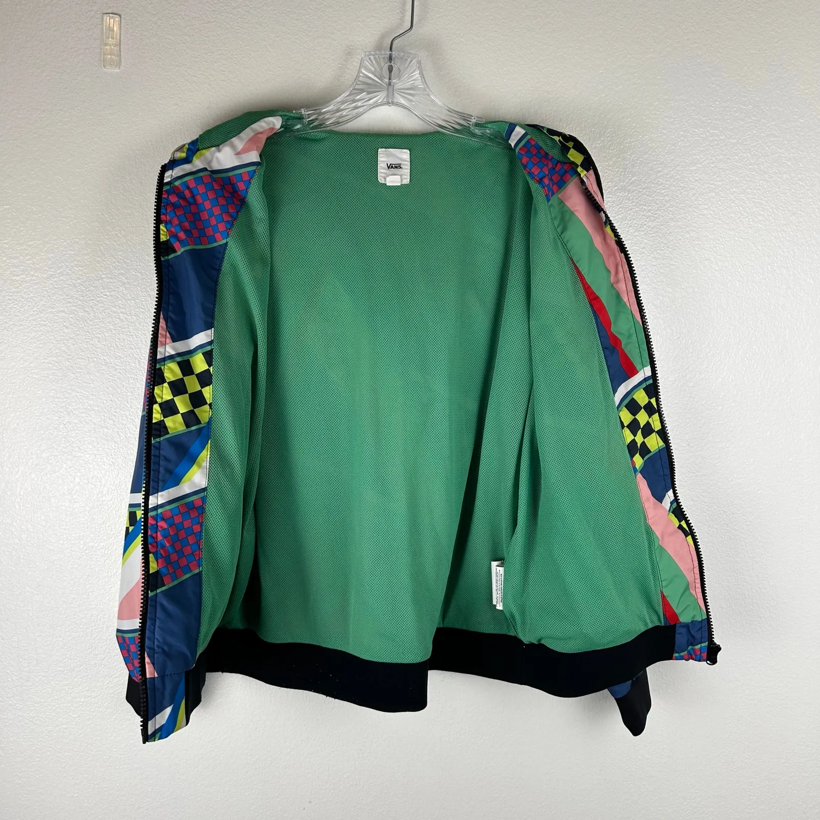 Vans Womens Windbreaker Jacket Size XS Colorful Full Zip Skate - Image 6