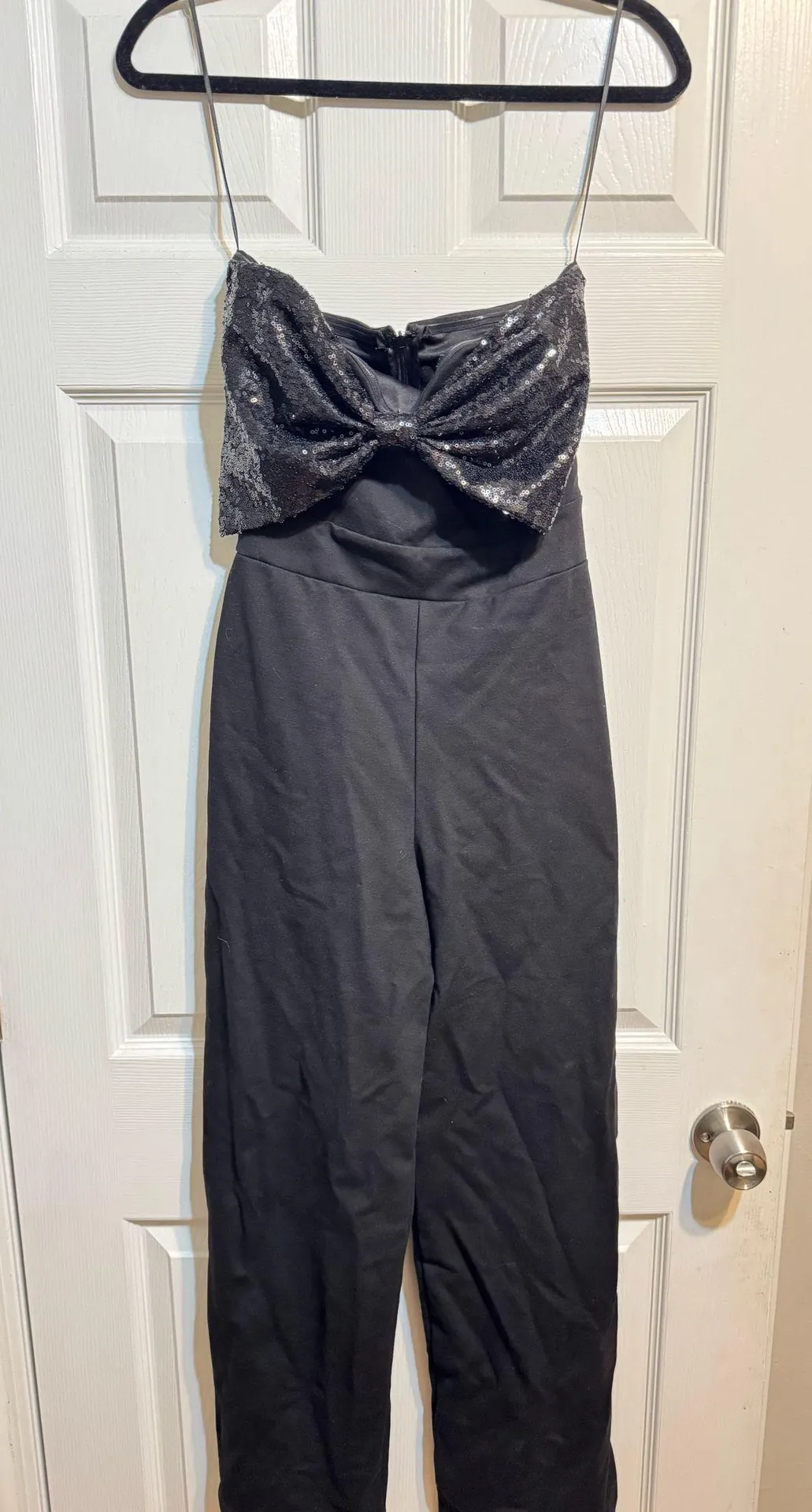 black strapless pantsuit - Image 3