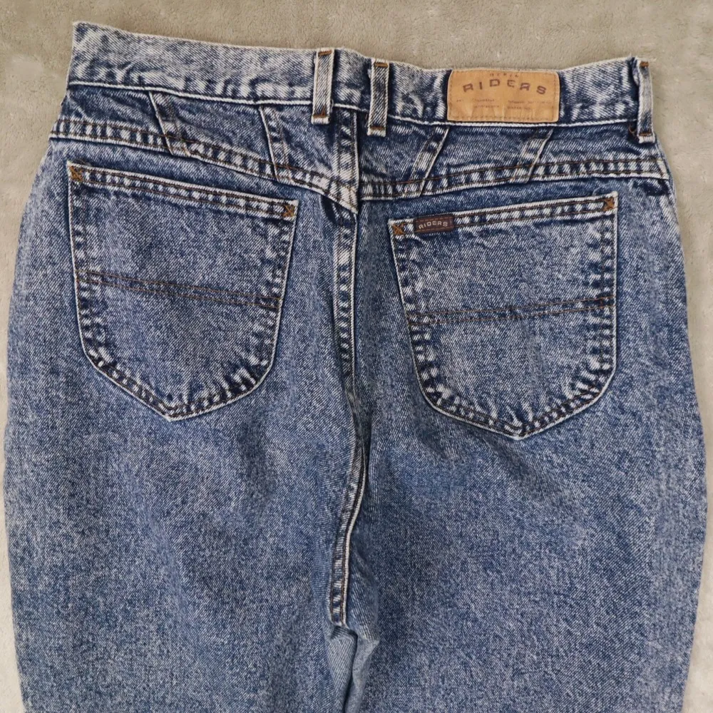 Riders Vintage Women's Medium Stone Washed High Waisted Taper Leg Jeans size 14M - Image 4