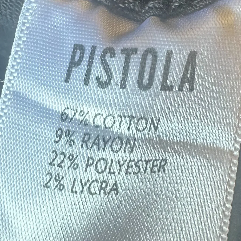 Pistola Black Waxed Denim Jumper Dress Sleeveless Button-Down Size Small Women's - Image 12