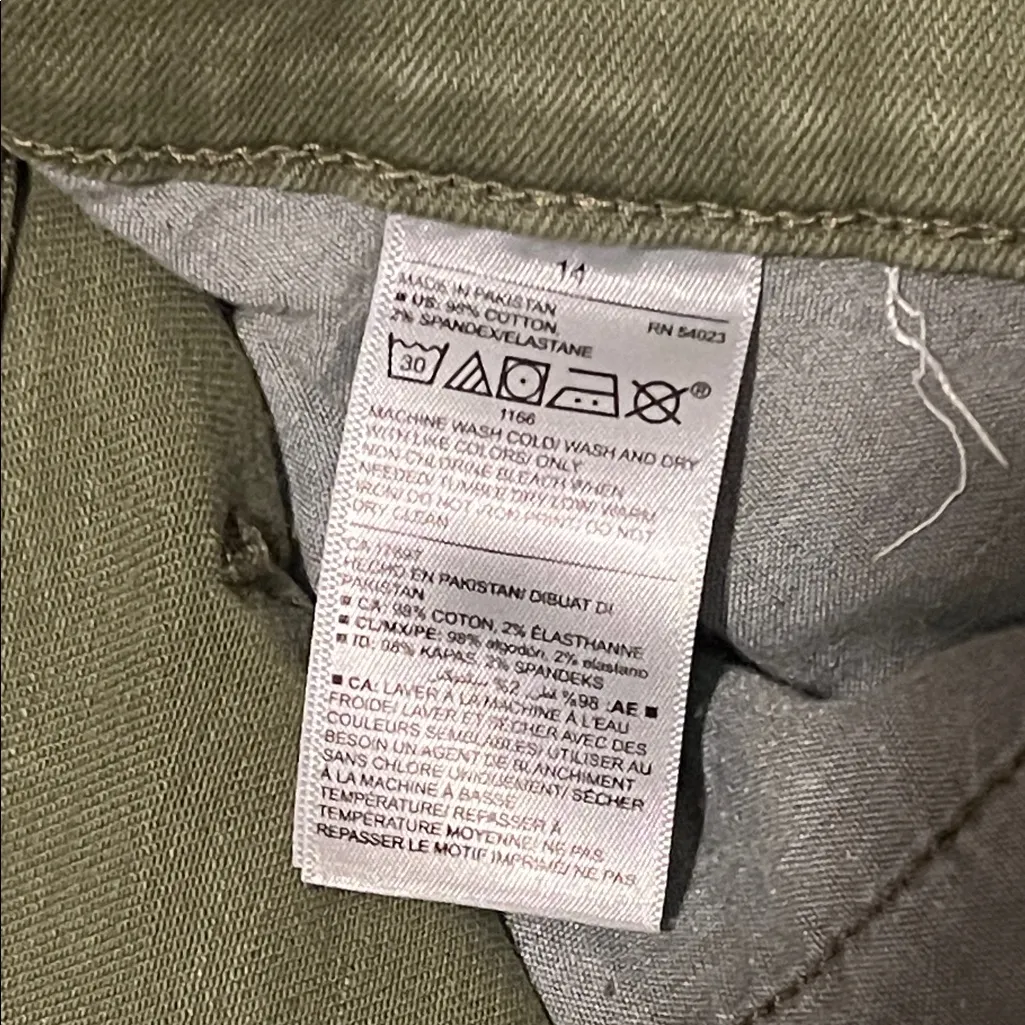 Old Navy Women's Perfect Straight Olive Green Ankle Mid Rise Jeans - Image 7