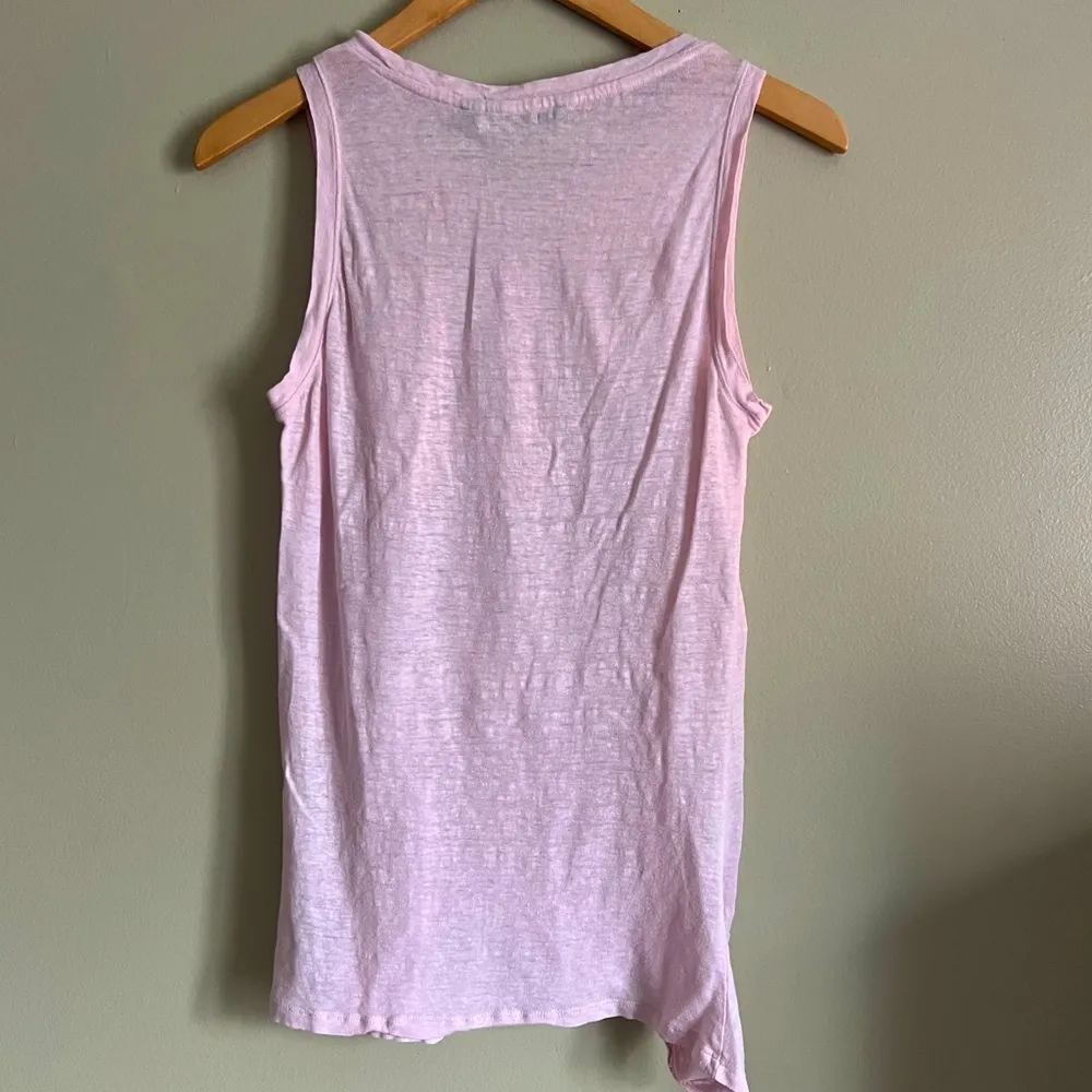 Athleta Knotted Zephyr Breathable Linen Relaxed
Fit Tank Top Size Small - Image 4