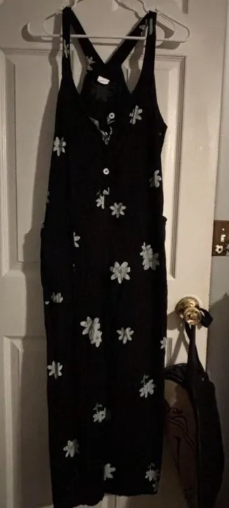 Black Daisy Overalls  - Image 2