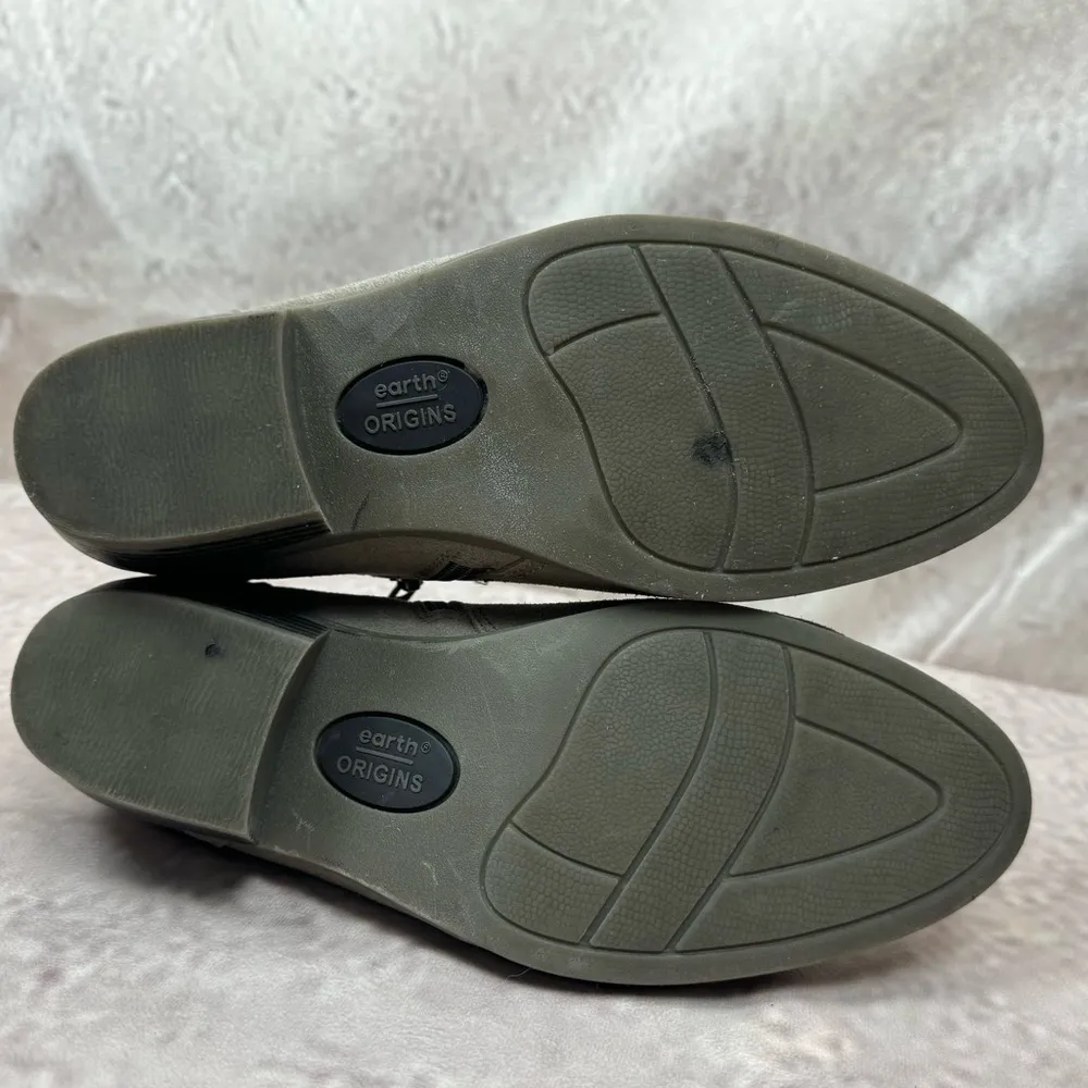 Earth Origins women’s zip up taupe suede booties size 7.5 - Image 9