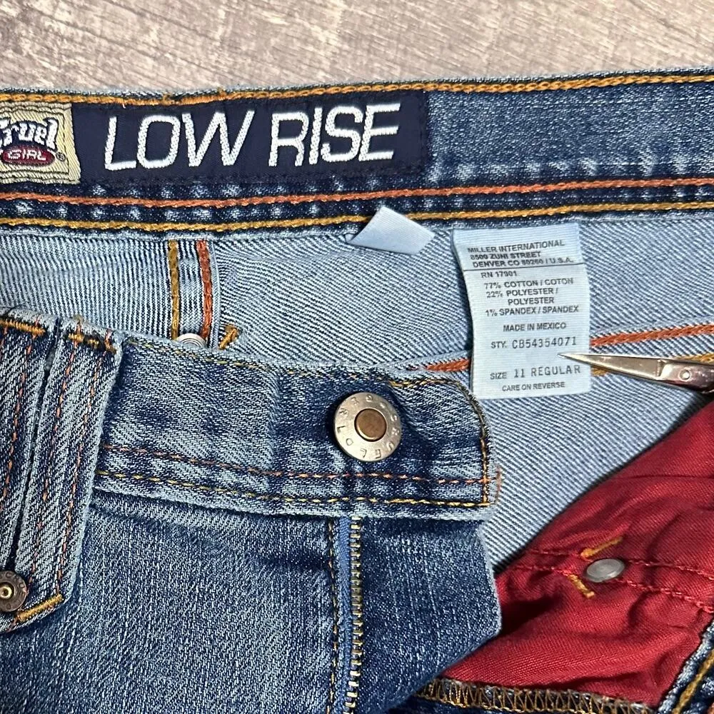 Medium Wash Bootcut Western Jean Womens 11 (32.5X32) Low Rise Stretch - Image 7