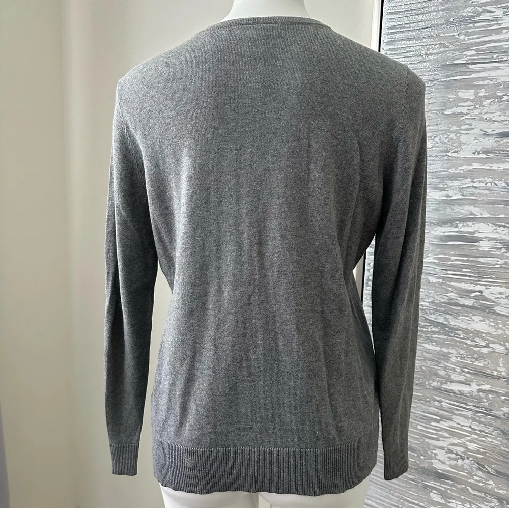 Ann Taylor LOFT Gray Women’s Cardigan Size M - Image 8